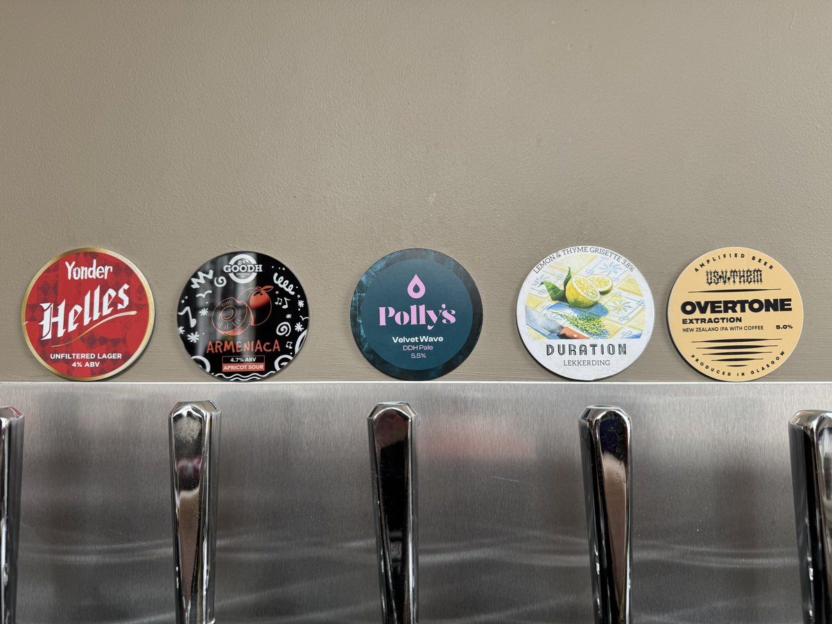 Friday’s KeyKeg beers from 3pm to 10pm - 

Helles Lager - Yonder 
Armeniaca Apricot Sour - GOODH
Velvet Wave - Pollys 
Lekkerding - Duration
Extraction - Overtone