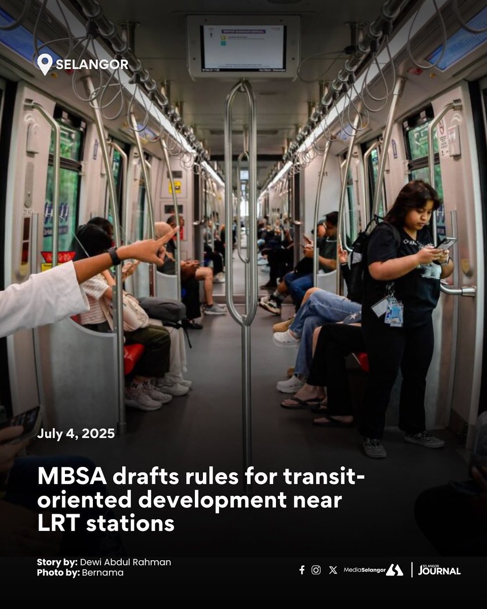 The Shah Alam City Council (MBSA) has drafted the Urban Design Guidelines for Transit-Oriented Development as a long-term initiative to ensure developments around LRT stations are systematic, comprehensive and user friendly.

State executive councillor for investment, trade and