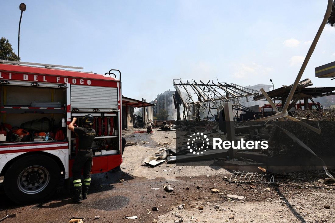 إصابة 27 على الأقل جراء انفجار هائل بمحطة وقود في روما