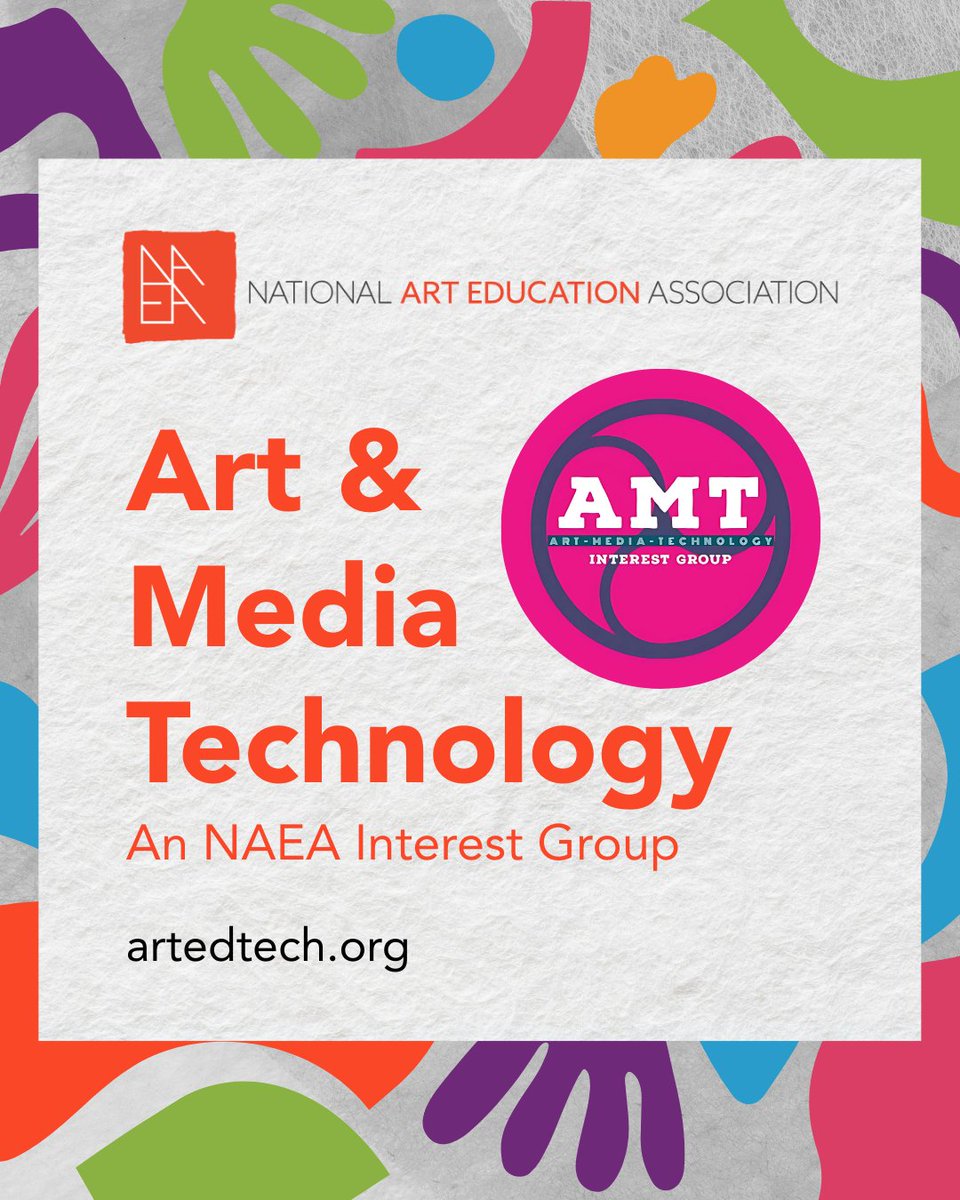 NAEA's tweet photo. We’re back to spotlight more amazing NAEA Interest Groups—where art educators can connect, collaborate, and inspire! Today, we are highlighting Art &amp; Media Technology (AMT), established in 1995. 
For more information on Interest Groups, visit https://t.co/OE21lcIwNy https://t.co/qI8wKSc0EM