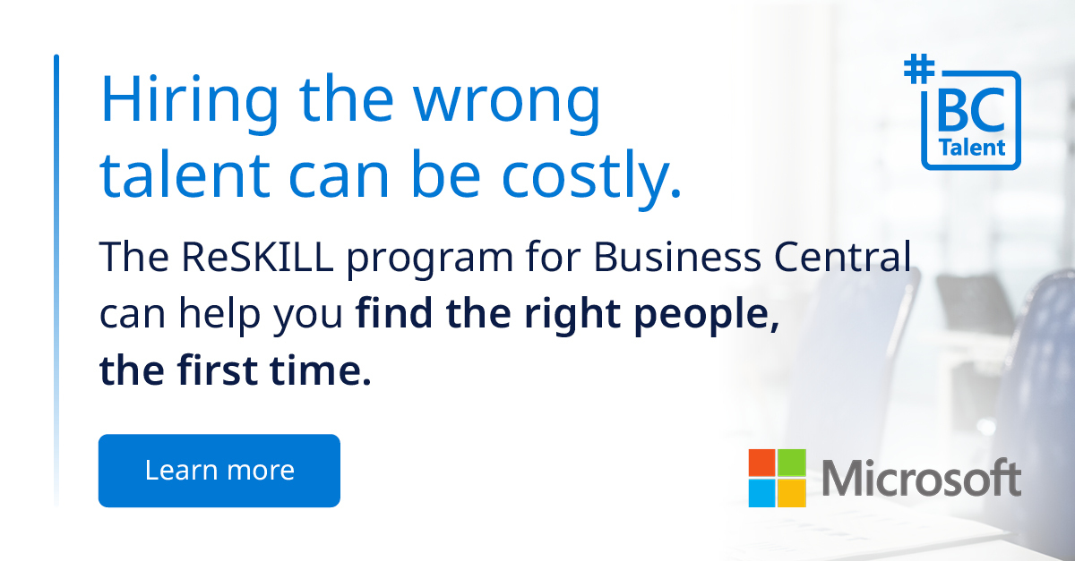 Looking to simplify your hiring process while gaining access to the best talent?

ReSKILL can help you get the #MSDyn365BC talent you need, lower costs, and reduce turnover so you can focus on growth.

Get started at: eu1.hubs.ly/H0lvdwp0

#BCTalent #BusinessCentral
