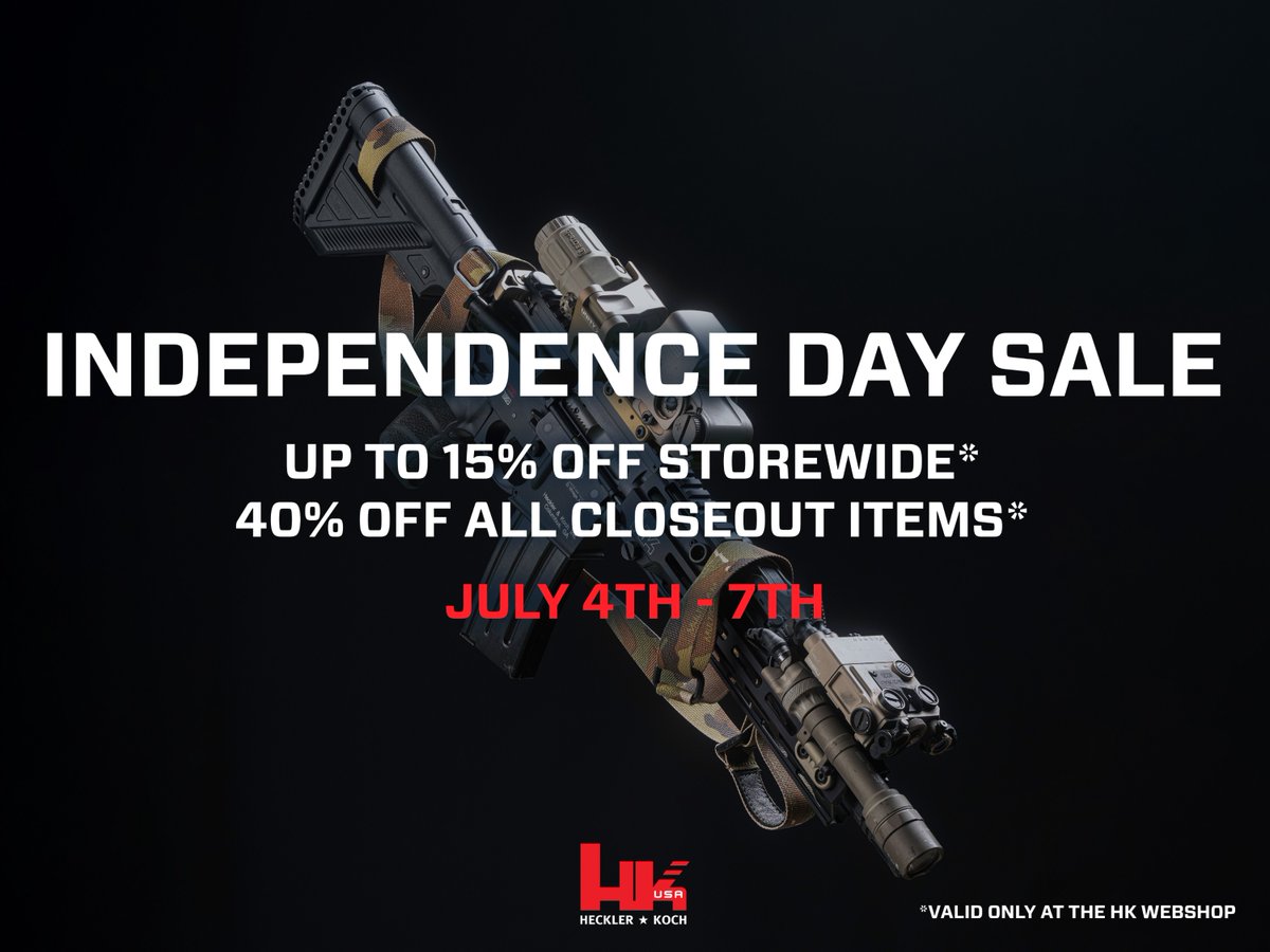 HecklerAndKoch's tweet image. Independence Day Sale is now live: us.hkwebshop.com/hkstorefront/?…