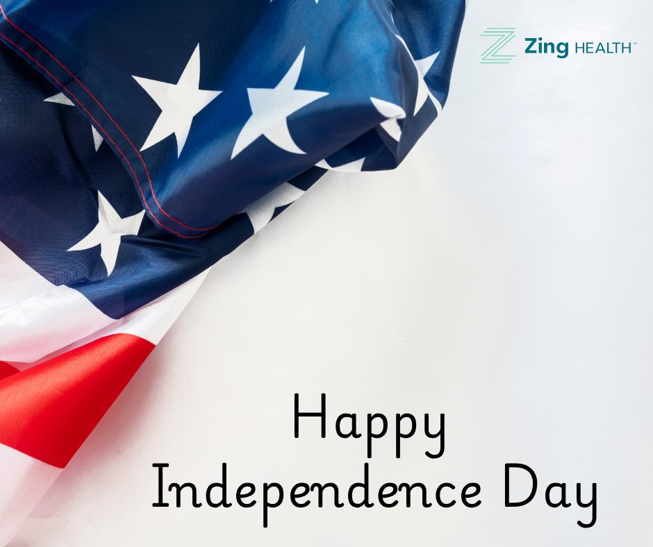 Wishing you a happy and healthy 4th of July from all of us at Zing Health!

Independence Day is a time to celebrate freedom, community, and the everyday moments that matter most. Whether you're spending time with family, enjoying a cookout, or simply relaxing, we hope your