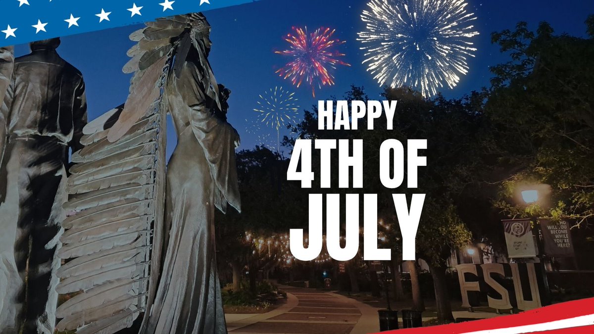 Happy 4th of July, Noles! 🎆 The Union will be closed Fri., July 4 through Sun., July 6 in observance of the holiday. Wishing everyone a safe and fun Independence Day!  ❤️🤍💙