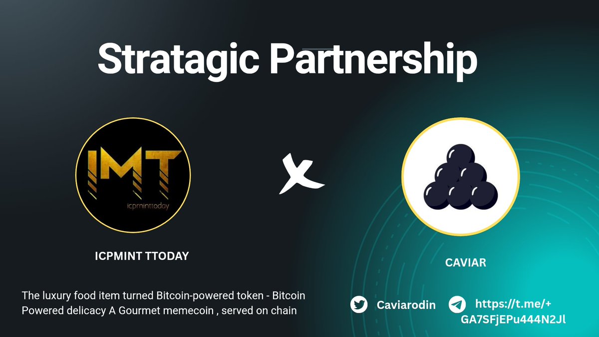Calling all $ICP community

📍Excited to announce our strategic partnership with <a href="/caviarodin/">GCAVIAR</a>

📍The luxury food item turned Bitcoin-powered token-Bitcoin Powered delicacy A Gourmet memecoin , served on chain

🎁Visit : odin.fun/token/2pdk

♥&amp; RT🔥

Giveaway soon🚀 #ICP #odin
