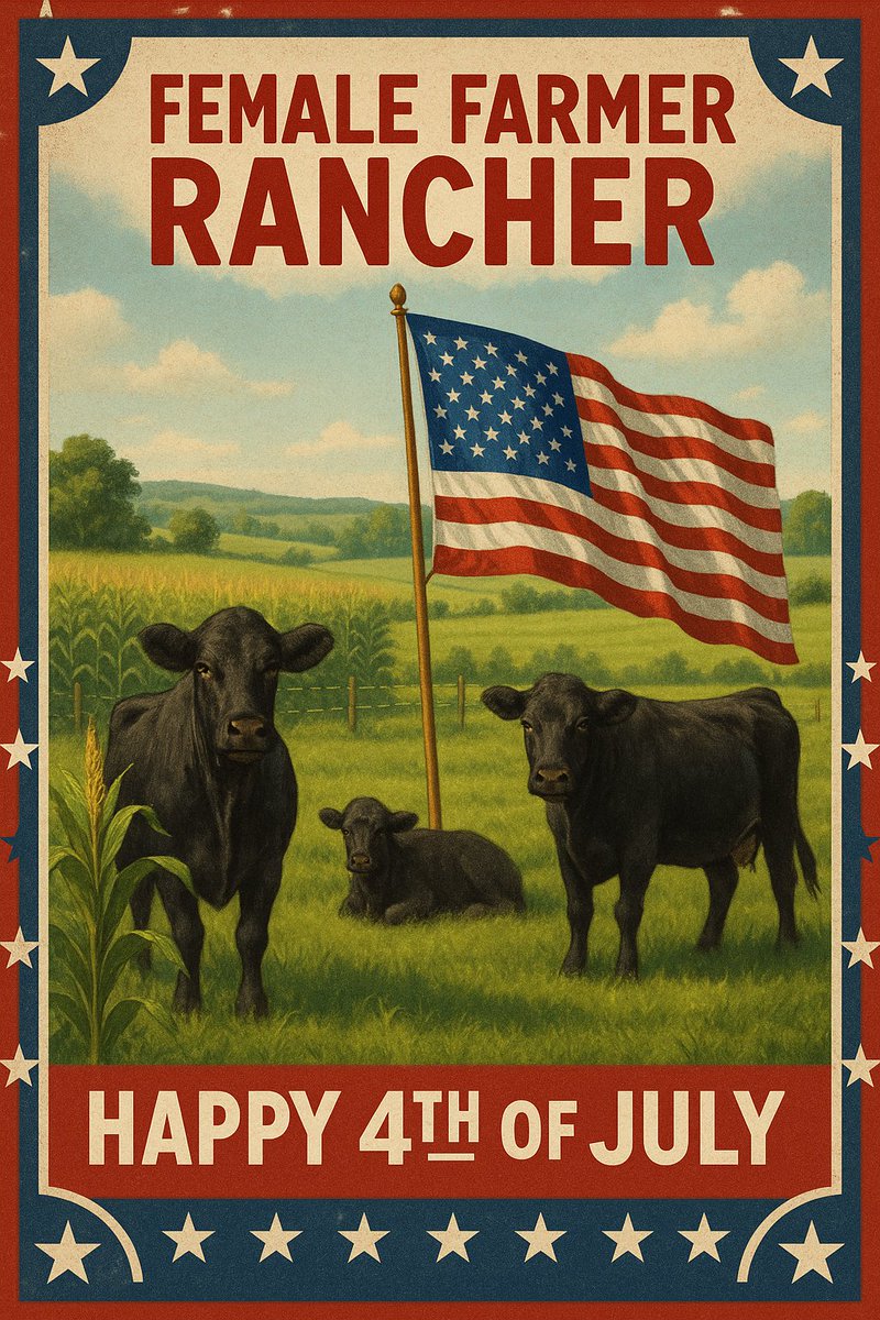 FemaleRancher's tweet image. Happy 4th of July! Stay safe and have fun with friends and family
Wishing you a joyful Independence Day! Enjoy yourself and stay secure while celebrating with your loved ones.
#farm #ranch #farmer #rancher #ranchlife #Farmlife #nebraska #kansas #iowa #colorado