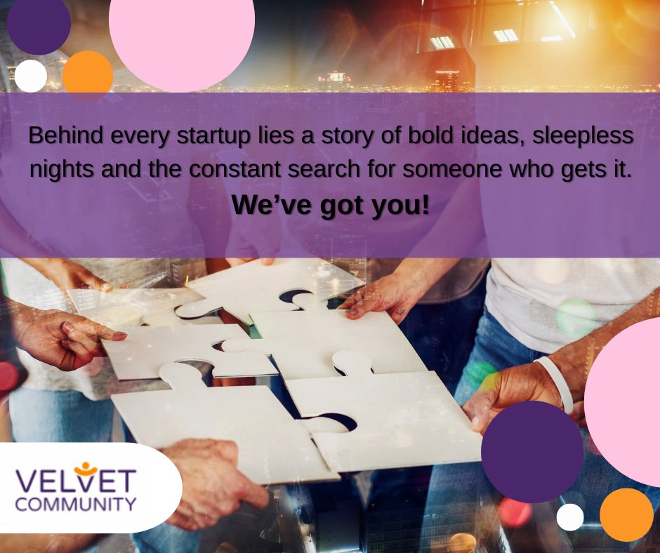 Behind every startup lies a story of bold ideas, sleepless nights &amp; the constant search for someone who gets it

If you’ve ever felt alone in your journey, juggling funding worries, marketing roadblocks, or endless legal questions, you are not alone. 

DM us at #VelvetCollab