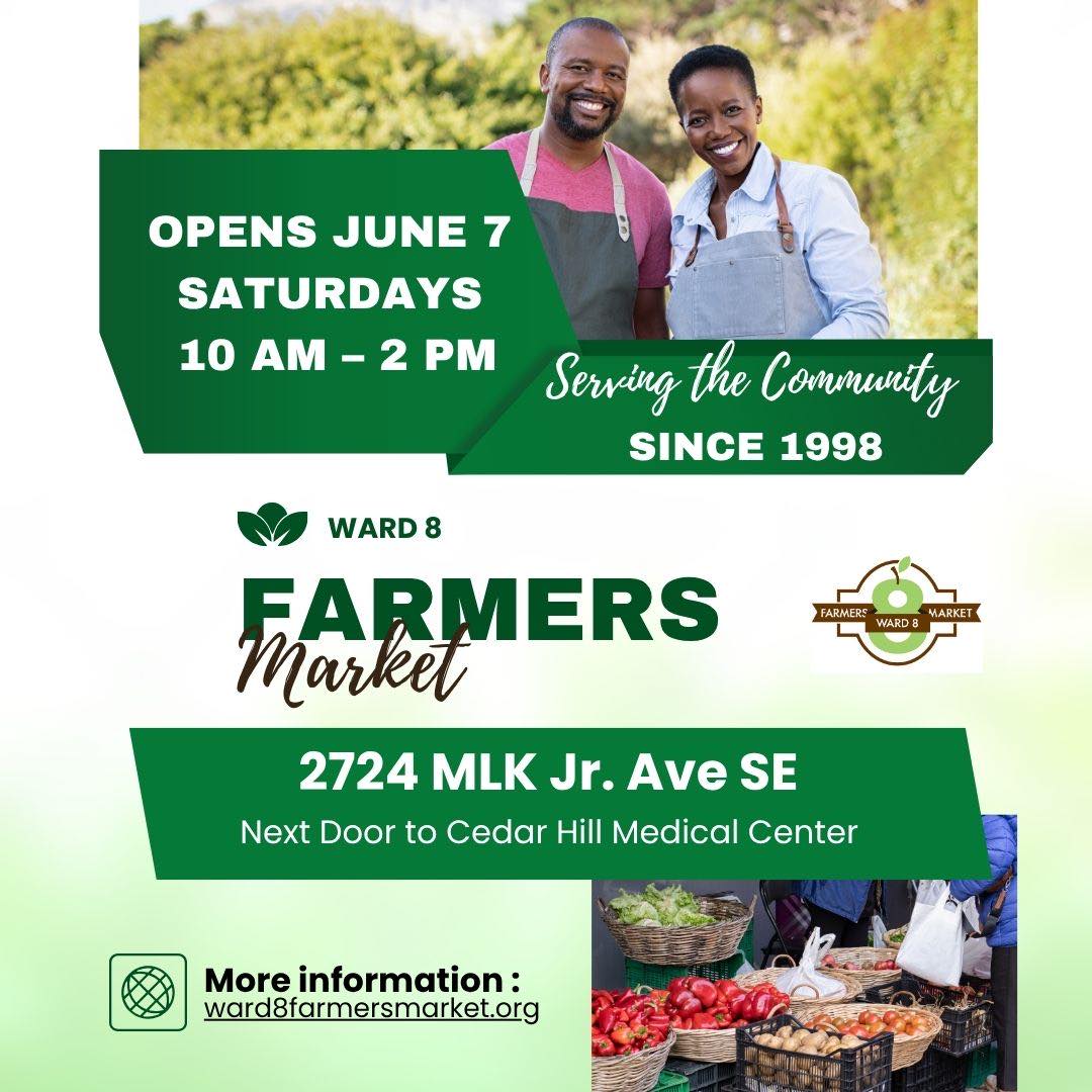 Commissioner Salim Adofo to Provide Grant to Ward 8 Farmers Market to Tackle Food Insecurity and Health Disparities

WASHINGTON, D.C. – On Saturday, July 5, 2025, Commissioner Salim Adofo will award a grant to the Ward 8 Farmers Market, a key step in his ongoing work to address