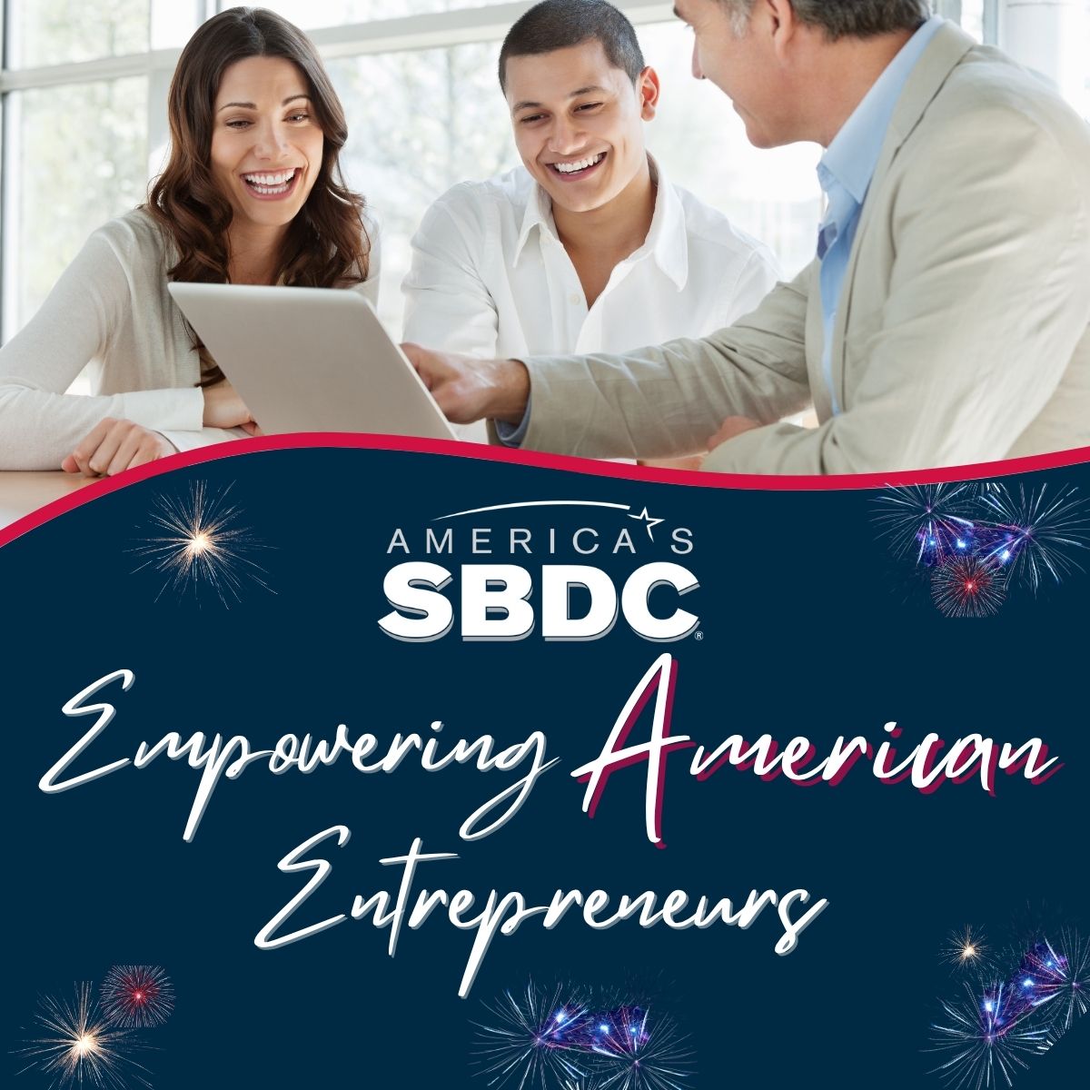 Progress happens when communities come together. Through SBDCs, advisors from all states and territories are collaborating to bring education and tools to small businesses nationwide. Here's to the independent spirit that drives American entrepreneurship! 🎆  #Happy4th #SBDC