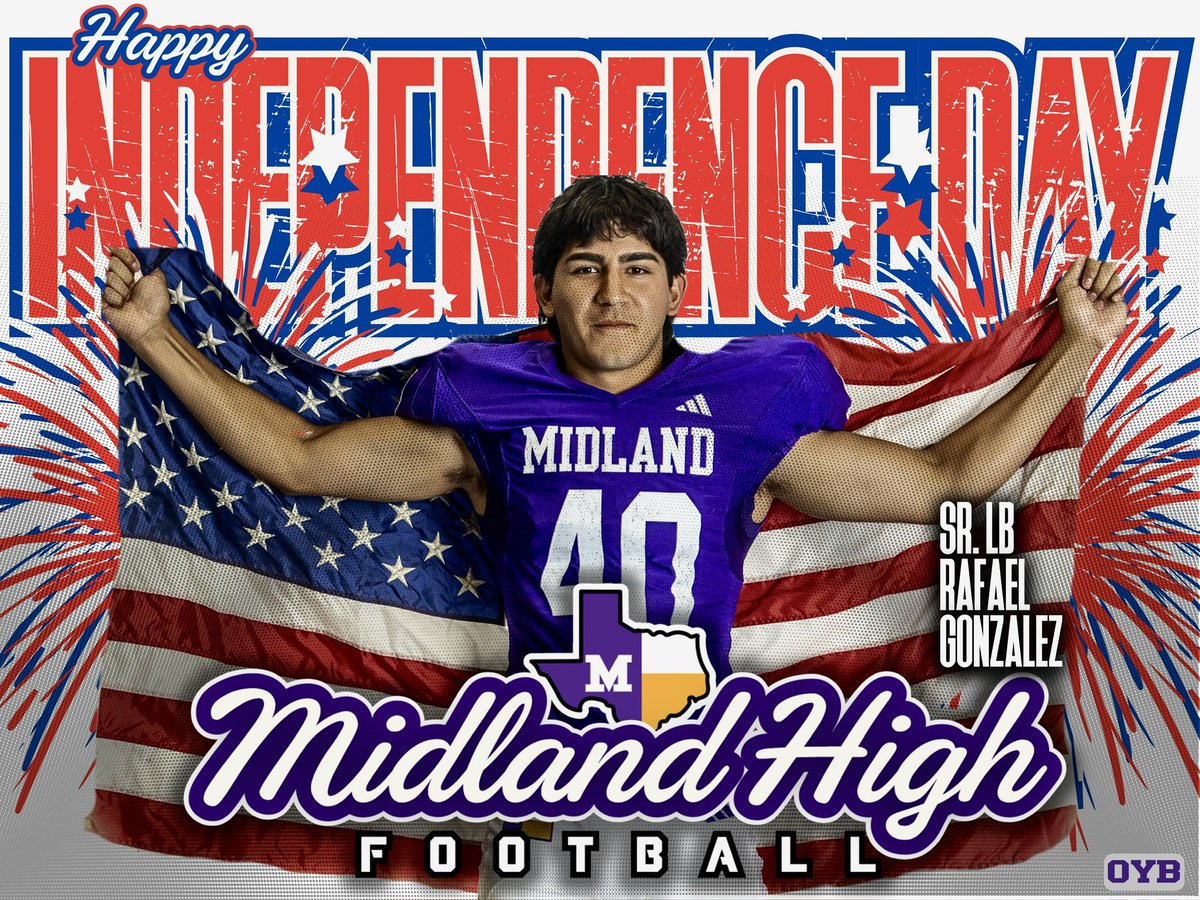 midlandhighfb's tweet image. God Bless America. Happy Independence Day, Midland Bulldogs!🇺🇸🎆
🟣⚪️
#OYB