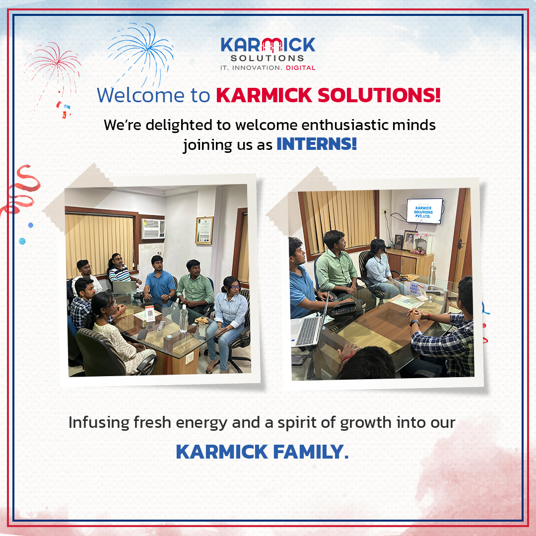 karmicksolution's tweet image. Fresh energy. Bright minds. New journeys begin!
We’re thrilled to welcome the enthusiastic interns from BBIT, GNIT, Brainware, and Aliah to the Karmick family. Let the learning and innovation begin! 💼✨
#InternshipJourney #KarmickInstitute #FutureLeaders #WelcomeInterns