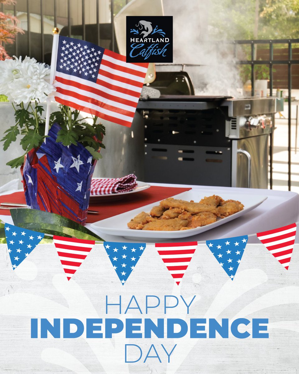 Happy Independence Day from Heartland Catfish! 🇺🇸 We are proud to live in the land of the free. Enjoy celebrating today!

#IndependenceDay2025 #HeartlandCatfish #Freedom