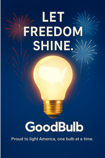 Happy Fourth of July!
Wishing everyone a safe, bright, and joyful Independence Day. Here’s to lighting up the night with celebration and pride!

#HappyFourth #LightUpYourJuly #GoodBulb #BrighterFuture