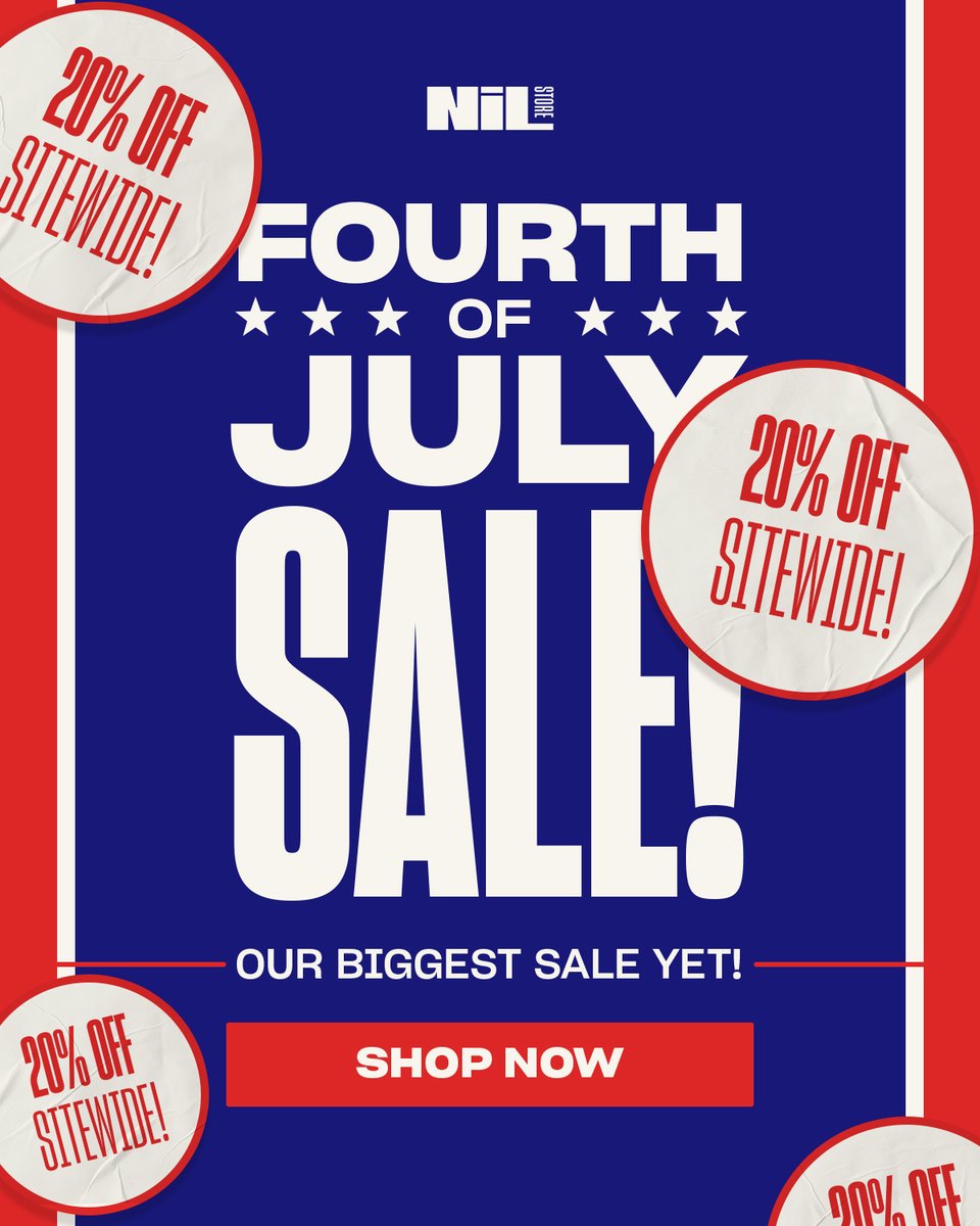 Shop our BIGGEST sale of the summer💥 20% OFF sitewide. Celebrate &amp; Save this 4th of July🇺🇸✨

➡️  indiana.nil.store