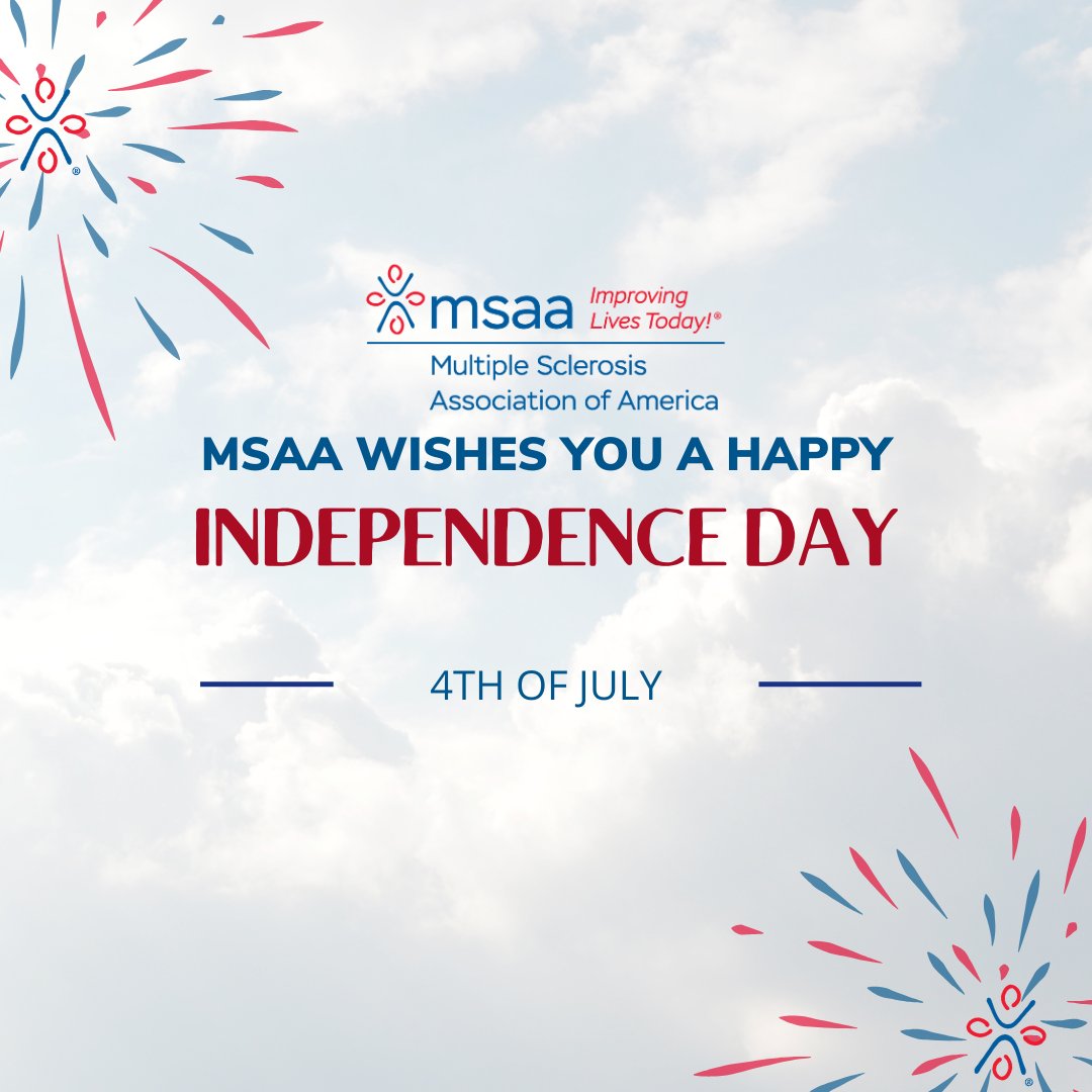 MSassociation's tweet image. MSAA would like to wish the MS community a fun and safe Fourth of July holiday!