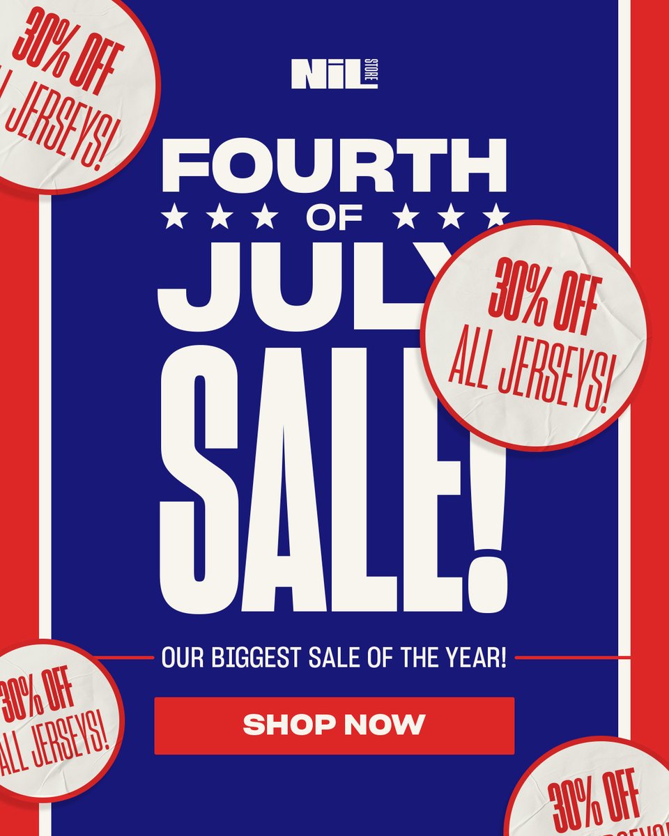 ragincajunsnil's tweet image. Shop our BIGGEST jersey sale of the summer💥 30% OFF every single jersey. Celebrate &amp;amp; Save this 4th of July🇺🇸✨

➡️ nil.store/louisiana