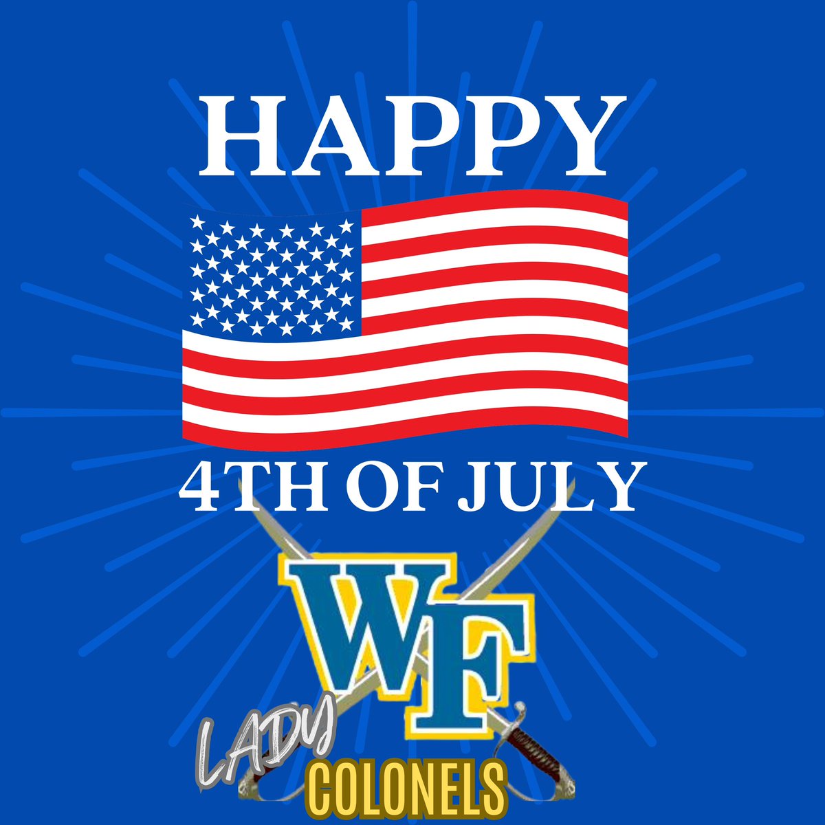 Our #LadyColonels 💙💛 would like to wish everyone a Safe &amp; Happy 4th of July 🎇