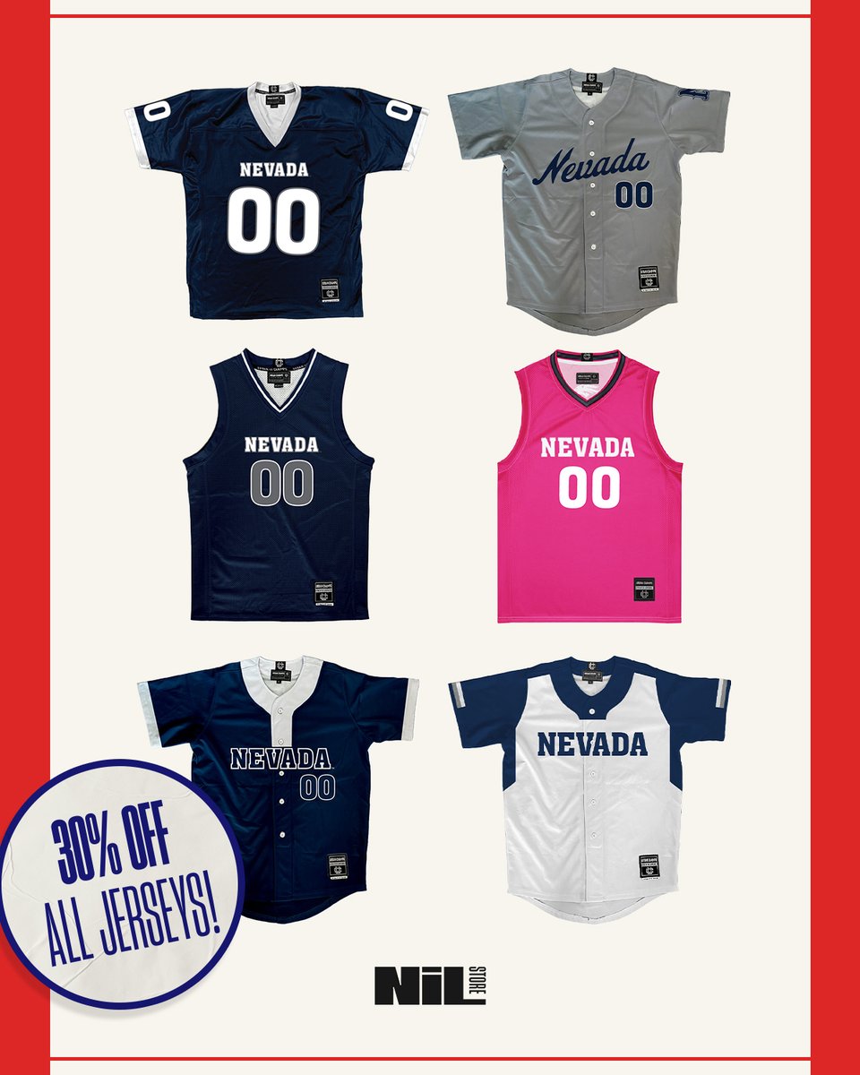 Shop our BIGGEST jersey sale of the summer💥 30% OFF every single jersey. Celebrate &amp; Save this 4th of July🇺🇸✨

➡️ nil.store/nevada