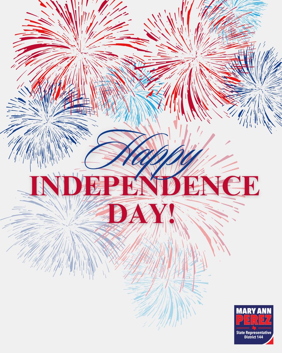 repmaryann's tweet image. Happy 4th of July! Today, we celebrate the freedoms and values that define our nation. Wishing you a safe and joyful celebration! 🇺🇸 #txlege #HD144