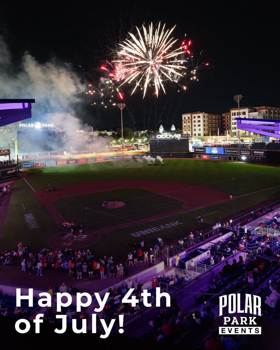 PolarPark's tweet image. Happy 4th of July from Polar Park Events! We're so excited to celebrate with you today at our 4th of July Family Fest followed by UniBank Fireworks!