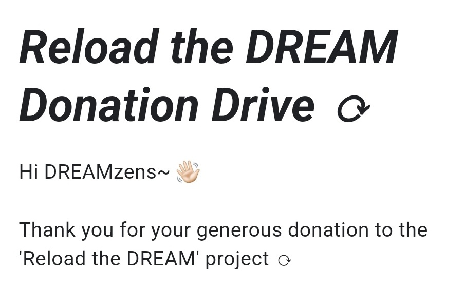 jungshasa's tweet photo. Letโs #ReloadTheDREAM together, one donation at a time. Have you joined the chain yet?
#7RibuFor7DREAM https://t.co/hnoj9mCpWp