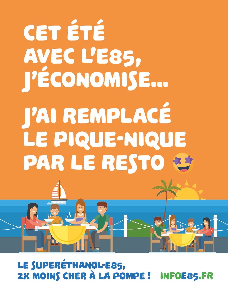 🚗 Vacances d’été : dépensez moins, roulez plus vert ! 🌿
Le Superéthanol-E85, c’est LE bon plan carburant pour l’été :
✅ En moyenne 0,73€/L (DGEC)
✅ Jusqu’à 40 % d’économies, même avec une légère surconsommation
✅ Plus de 3 900 stations partout en France
✅ Un carburant