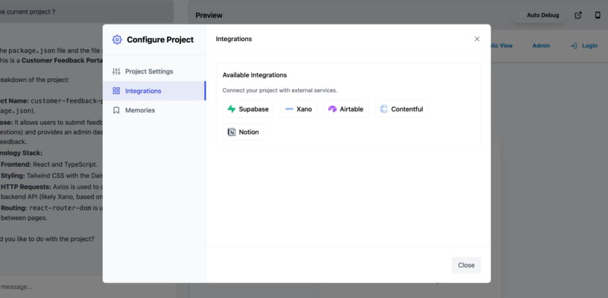 The one thing Xano <a href="/nocodebackend/">Xano</a> was missing in this vibe coding wave? Easy integration with <a href="/lovable_dev/">Lovable</a> or <a href="/boltdotnew/">bolt.new</a>. <a href="/supabase/">Supabase</a> is taking the lead there.

But... a new Lovable competitor just reached out to me - and Xano support is built in! 🔥

<a href="/DanielPetroAI/">Daniel Petro</a> <a href="/prakawesome/">Prakash Chandran</a>