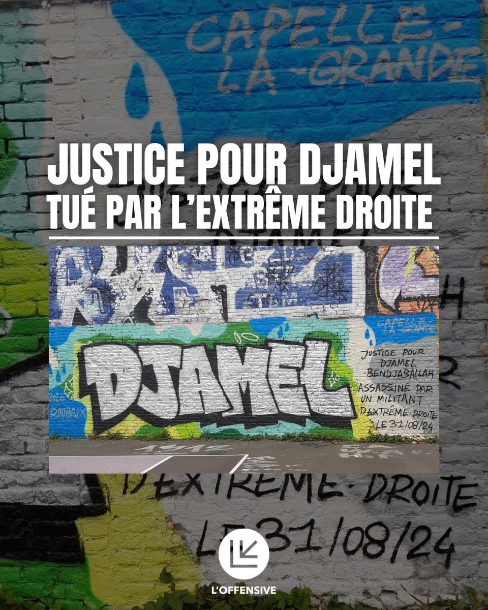 OffensiveEco's tweet image. Justice pour Djamel, tué par l'extrême droite.
Le 31 août 2024 à Cappelle-La-Grande, Djamel Bendjaballah, 43 ans et père d'une fille de 10 ans, est assassiné par Jérôme Décofour qui le percute en voiture, lui roulant ensuite deux fois dessus en marche avant puis en marche…