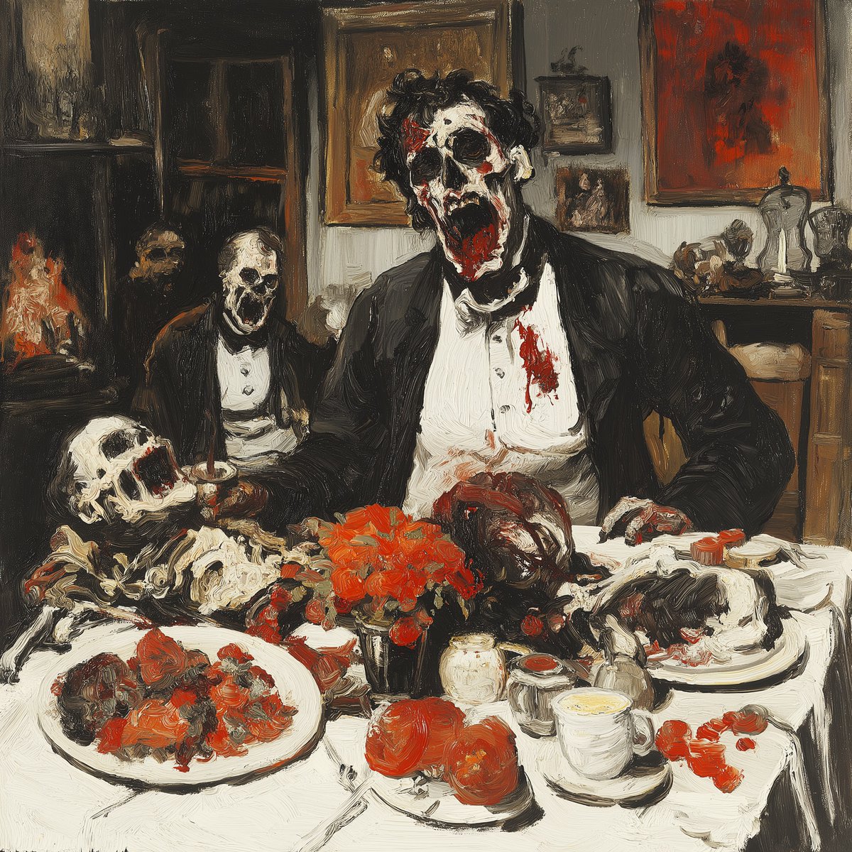 a formal family dinner