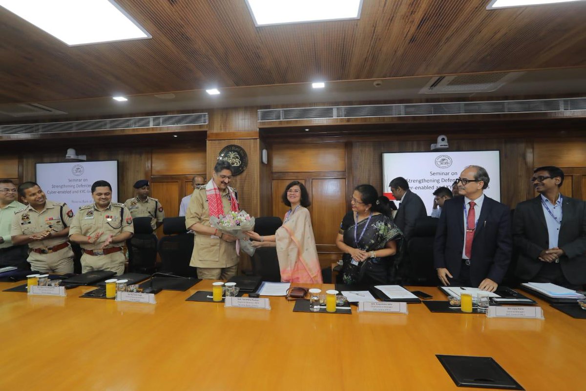 Hardi Singh (@hardispeaks) on Twitter photo Financial Safety is National Security!
Very beneficial seminar & interaction at <a href="/RBI/">ReserveBankOfIndia</a> Guwahati on combating Cyber-enabled & KYC-linked banking frauds, alongside top banking officials & <a href="/Cyberdost/">CyberDost I4C</a> (I4C).
SP <a href="/SonitpurPolice/">Sonitpur Police</a> & AdSP <a href="/MorigaonPolice/">Morigaon Police</a> presented critical insights into Financial Safety is National Security!
Very beneficial seminar & interaction at <a href="/RBI/">ReserveBankOfIndia</a> Guwahati on combating Cyber-enabled & KYC-linked banking frauds, alongside top banking officials & <a href="/Cyberdost/">CyberDost I4C</a> (I4C).
SP <a href="/SonitpurPolice/">Sonitpur Police</a> & AdSP <a href="/MorigaonPolice/">Morigaon Police</a> presented critical insights into