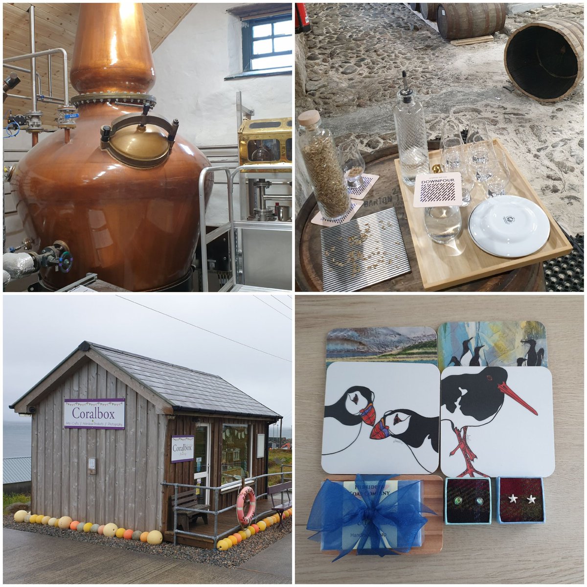 ffive (@f5_ffive) on Twitter photo A wet and windy day on Uist.
Two highlights: a tour of the North Uist distillery <a href="/NorthUistDistil/">North Uist Distillery Co.</a> followed by some souvenir & gift shopping at the wee and lovely Coralbox Gift Shop <a href="/coralboxshop/">Coralbox Gift Shop</a> (thank you for the Lewis & Harris explanation) A wet and windy day on Uist.
Two highlights: a tour of the North Uist distillery <a href="/NorthUistDistil/">North Uist Distillery Co.</a> followed by some souvenir & gift shopping at the wee and lovely Coralbox Gift Shop <a href="/coralboxshop/">Coralbox Gift Shop</a> (thank you for the Lewis & Harris explanation)