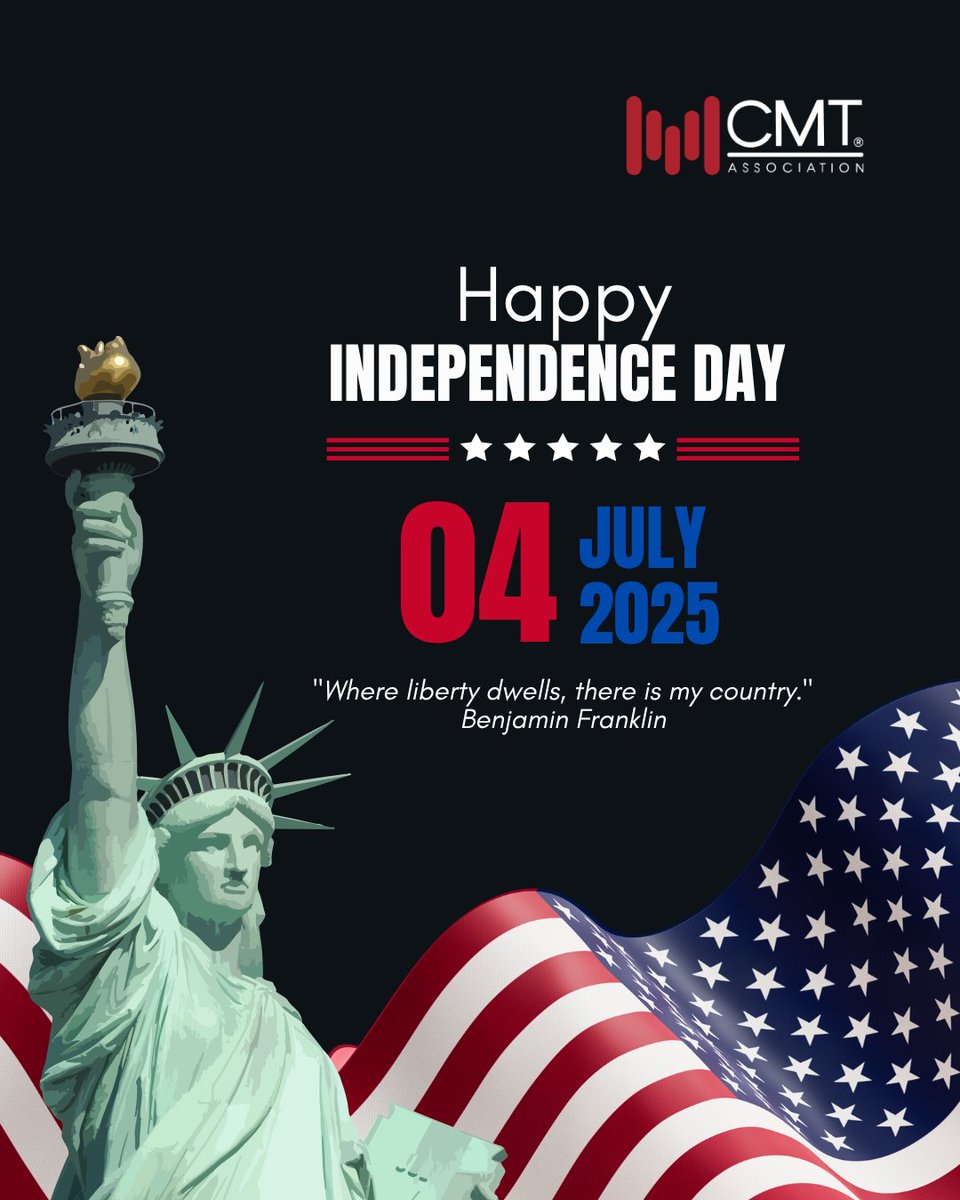 CMT Association (@cmtassociation) on Twitter photo Celebrating the enduring spirit of independence. Wishing everyone a safe and meaningful ๐๐ญ๐ก ๐จ๐ ๐๐ฎ๐ฅ๐ฒ.
"๐พ๐๐๐๐ ๐๐๐๐๐๐๐ ๐
๐๐๐๐๐, ๐๐๐๐๐ ๐๐ ๐๐ ๐๐๐๐๐๐๐." โ ๐๐๐ง๐ฃ๐๐ฆ๐ข๐ง ๐
๐ซ๐๐ง๐ค๐ฅ๐ข๐ง Celebrating the enduring spirit of independence. Wishing everyone a safe and meaningful ๐๐ญ๐ก ๐จ๐ ๐๐ฎ๐ฅ๐ฒ.
"๐พ๐๐๐๐ ๐๐๐๐๐๐๐ ๐
๐๐๐๐๐, ๐๐๐๐๐ ๐๐ ๐๐ ๐๐๐๐๐๐๐." โ ๐๐๐ง๐ฃ๐๐ฆ๐ข๐ง ๐
๐ซ๐๐ง๐ค๐ฅ๐ข๐ง