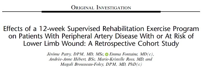 💥 Proud to share our new publication!
Our team is pleased to contribute to advancing knowledge on cardiovascular rehabilitation, peripheral atherosclerotic vascular disease, and arterial wounds.

Published in <a href="/aswcjournal/">Advances in Skin & Wound Care</a> : journals.lww.com/aswcjournal/fu…

#ActAgainstAmputation