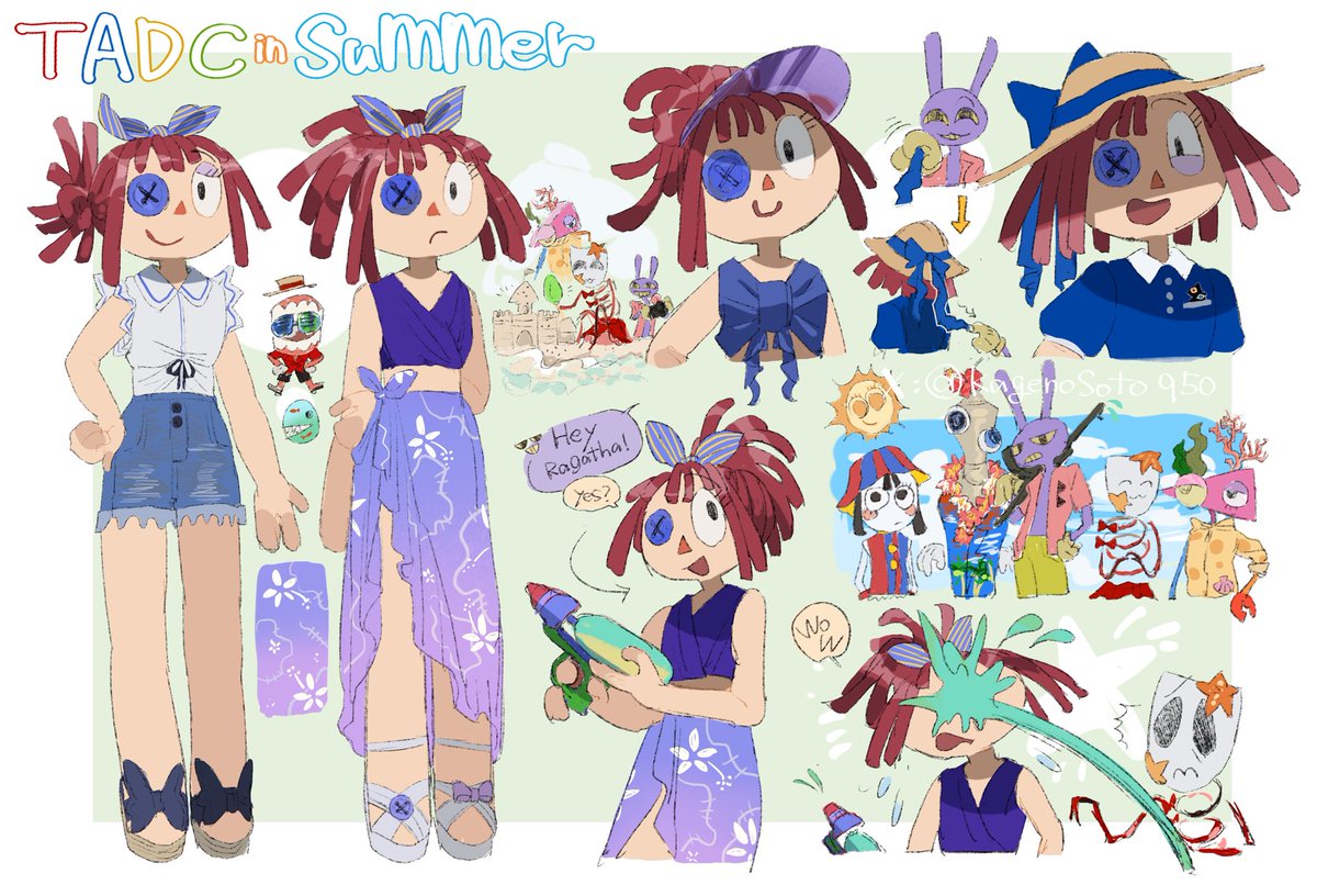 #ragatha #TADC in summer!!!

I'm going to draw costumes for other characters as well!