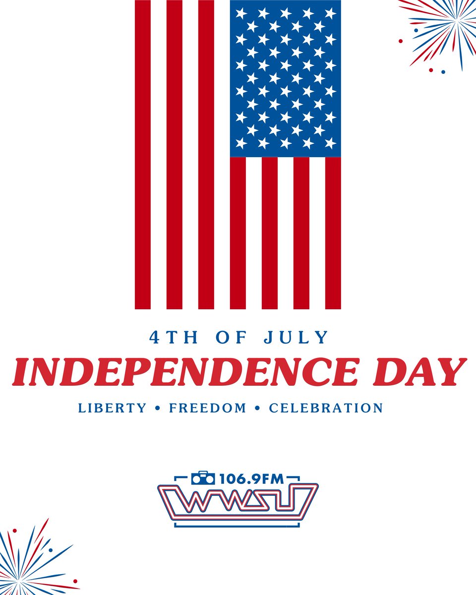 Happy Fourth of July from your friends at WWSU 106.9! Crank up the volume and celebrate independence with us! 🎶🎇