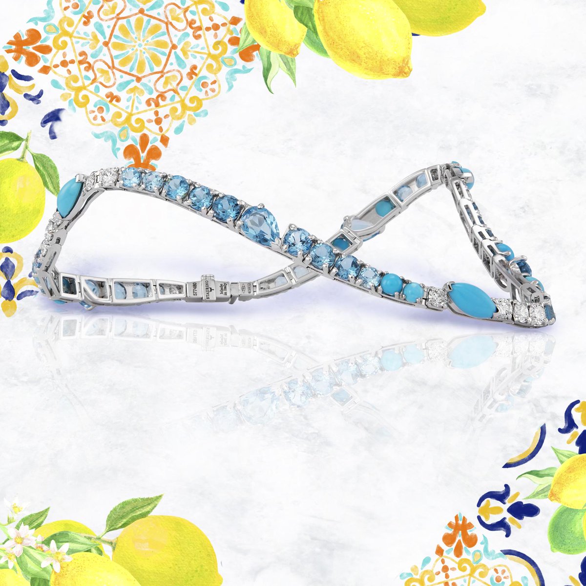 Staurinofratell's tweet photo. A Splash of Turquoise!

Introducing the Anavrin bracelet from the Spaghetti Collection. T

#staurino #staurinofficial #handmadeinitaly #handmadejewellery#AnavrinBracelet #SpaghettiCollection #TurquoiseJewelry #DiamondBracelet #WaveDesign #NaturalTurquoise #BlueTopaz #Jewelry https://t.co/QHsIJZHFOI