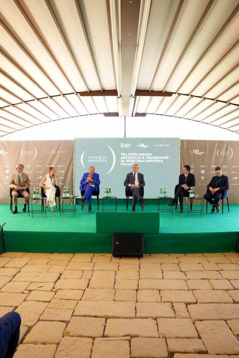 Al via #ForuminMasseria25 con il panel “Tra #IntelligenzaArtificiale e #transizione: le sfide dell’industria italiana”: una riflessione con il Ministro <a href="/mimit_gov/">MIMIT</a> <a href="/adolfo_urso/">Adolfo Urso</a> sulle prospettive future per le imprese.

Segui la diretta: youtube.com/live/Zd35_hIeg…