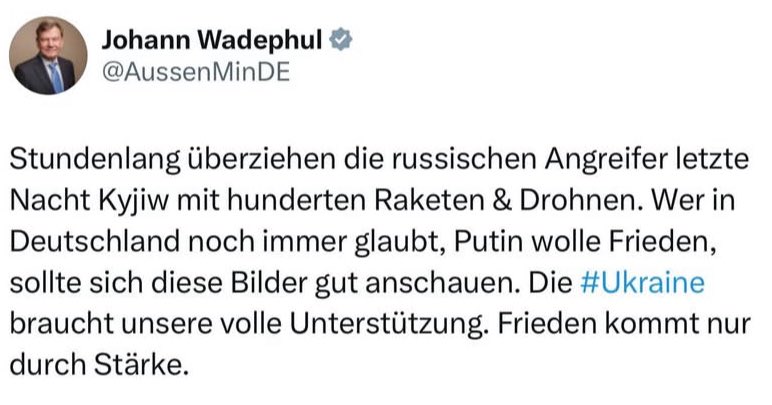 Ja, aber was TUT die Regierung konkret? Ihr seid doch keine Kriegsreporter. Deutschland kann und muss jetzt viel mehr Waffenhilfe leisten, wo die USA ausfallen. Die Zeit drängt. Jede fehlende Luftabwehr kostet Menschenleben. Russland führt Krieg gegen die Frauen und Kinder.