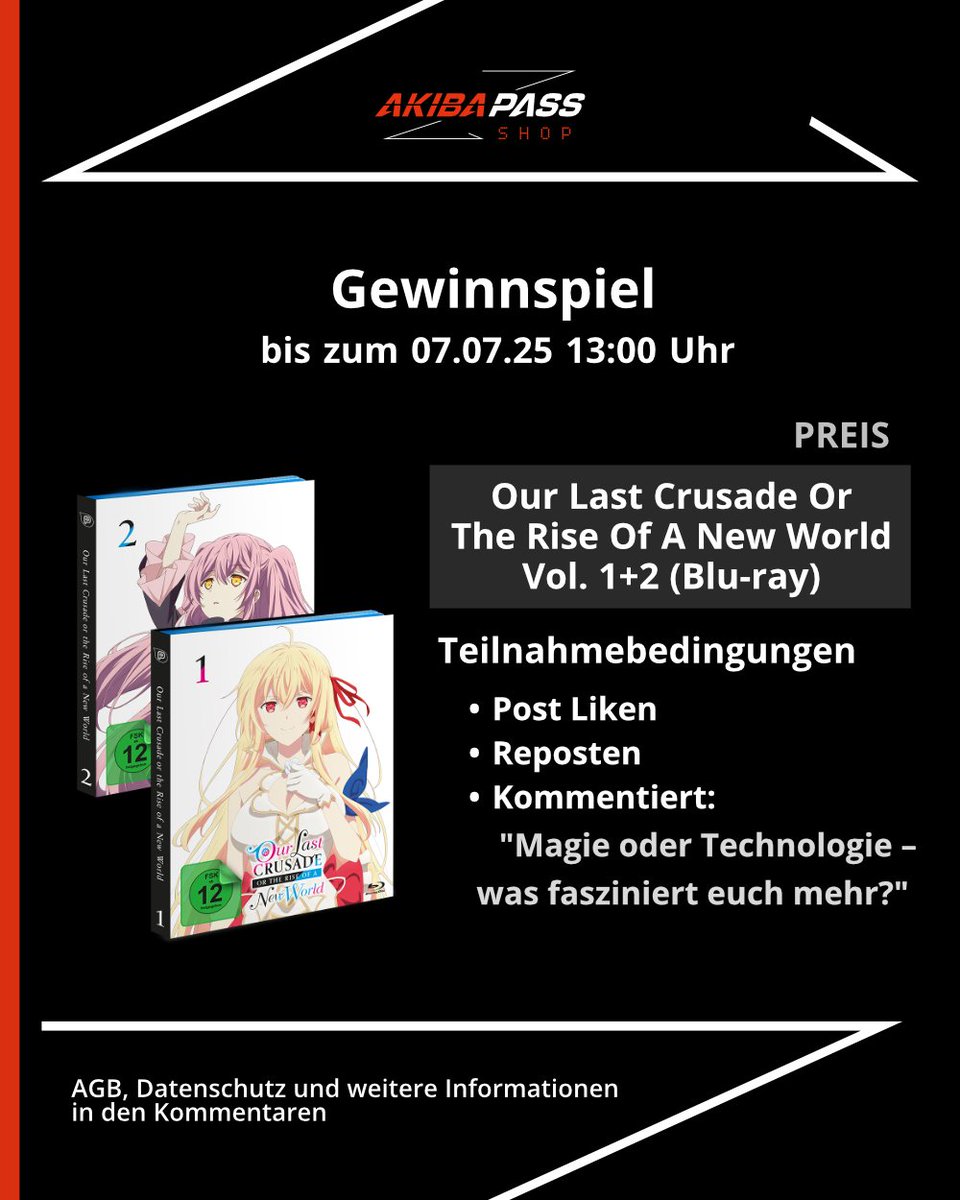 AKIBAPASS's tweet image. Taucht ab in eine Welt voller Magie, Schlachten und romantischer Spannungen!💥

Die Gewinnspielbedingungen und AGBs sind im Bild und in den Kommentaren.