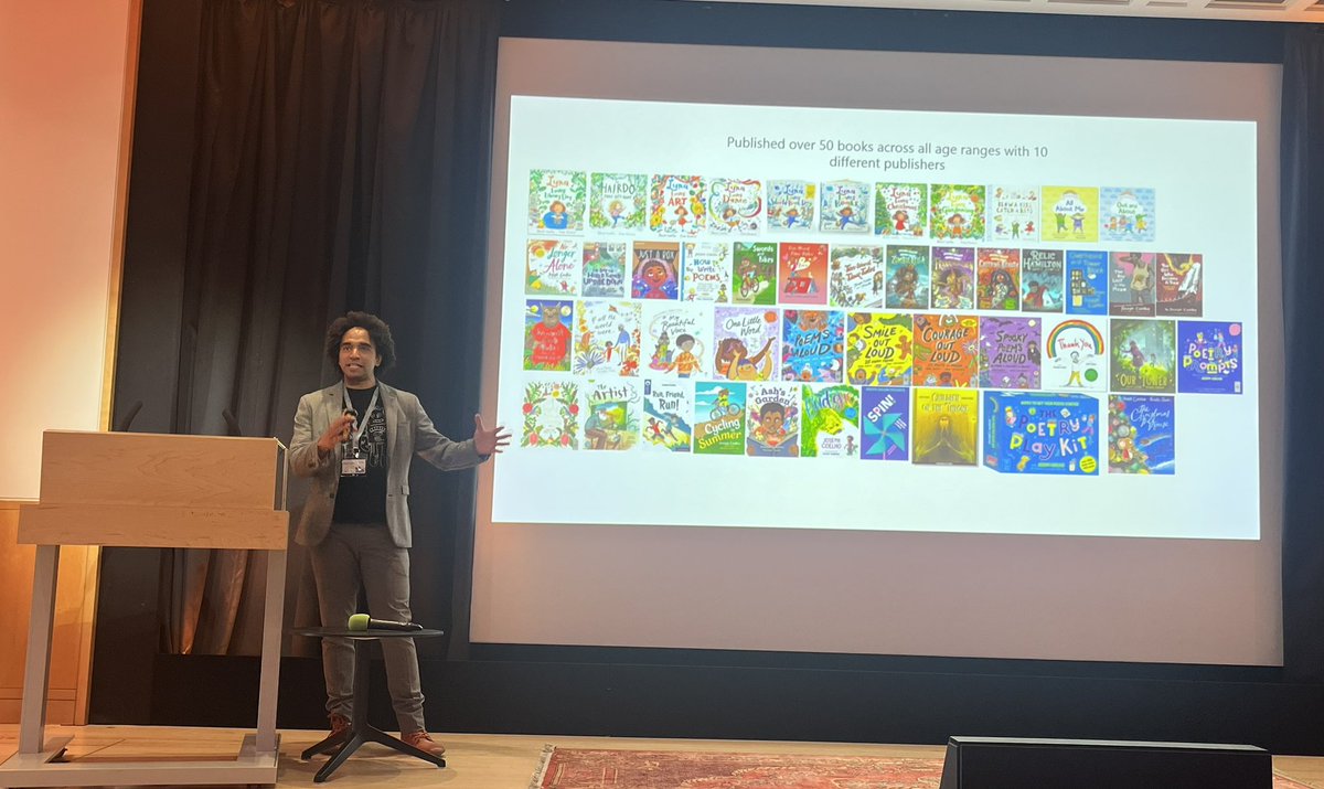 Fantastic to be joined by author Joseph Coelho at our Turning Pages, Changing Futures Reading for Pleasure conference <a href="/britishlibrary/">British Library</a> for an entertaining journey through his professional life and the experiences that shaped him.