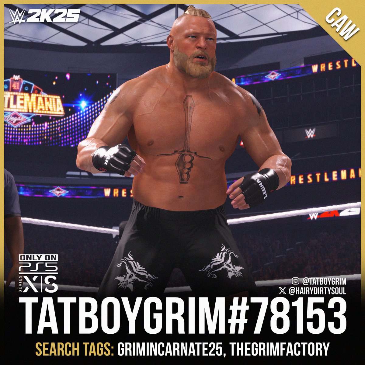 ⚠️ NEW #WWE2K25 UPLOAD ⚠️

BROCK LESNAR is now available to download on Xbox Series X|S and Playstation 5!