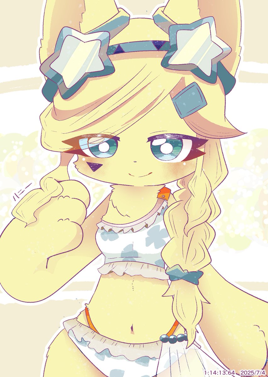 #夏だっ海だっケモノだー
水着ハニーちゃん