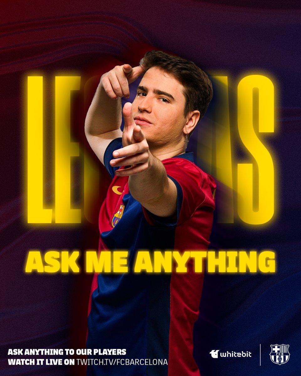 Tornen els AMA de <a href="/WhiteBit/">WhiteBIT</a> ⚡️⚡️

✍️Deixeu les vostres preguntes per <a href="/Legolas1v9/">Legolas</a> i les respondrà en directe amb en <a href="/Xixauxas/">Xixauxas</a> al nostre canal de Twitch!

📅9 de juliol a les 11:00

📺twitch.tv/FCBarcelona