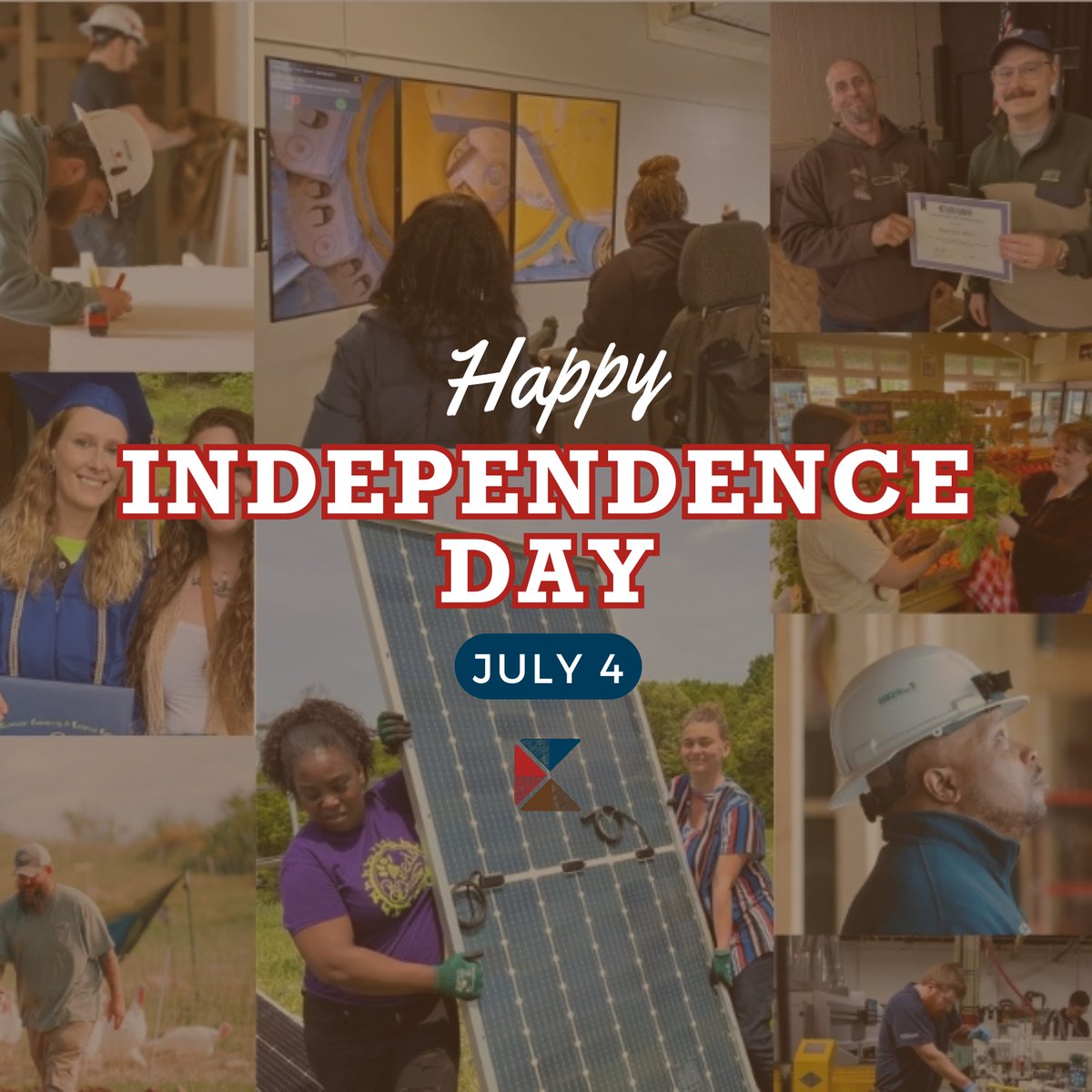 Independence is freeing. 

At Coalfield, we celebrate every win of freedom—freedom from addiction, joblessness, etc. To those undertaking that fight and to those in the service, who have made that fight possible for us all, may you enjoy the independence that you've earned today.