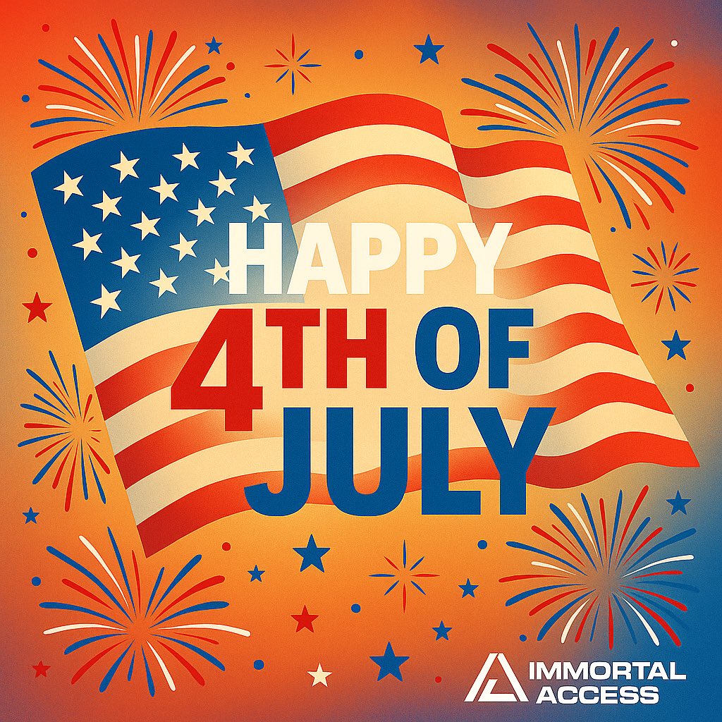 From all of us at Immortal Access, we’re wishing you a safe, fun, and unforgettable 4th of July. Enjoy the music, the good vibes, and the moments that matter. Happy Independence Day 🇺🇸
#Happy4thOfJuly #IndependenceDay #FourthOfJuly #4thOfJulyVibes #USA #Freedom #RedWhiteAndBlue