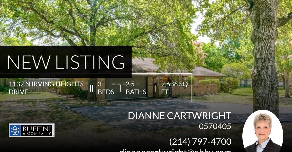 diannecart1's tweet photo. 📍 New Listing 📍 Take a look at this fantastic new property that just hit the market located at 1132 N Irving Heights Drive in Irving. Reach out here or at (214) 797-4700 for more information

Dianne Cartwright,
Your Neighborhood ... https://t.co/tKN68K83FI https://t.co/ZJkLDbDsDq
