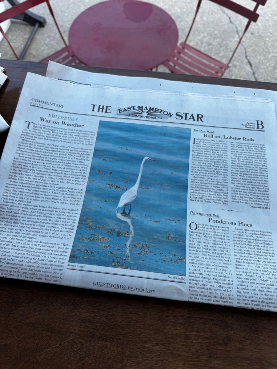 With everything going on in the world… East Hampton’s biggest news is cranes and waxing poetic about lobster rolls