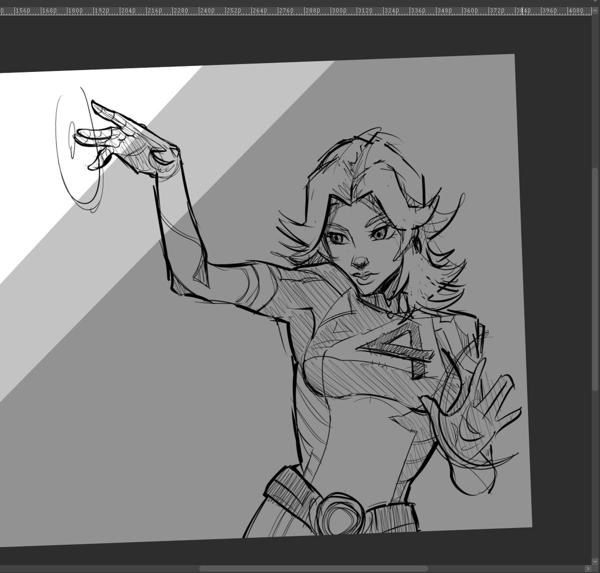artbylinz's tweet photo. Sue Storm wip for my Discord server :) https://t.co/UhWQEpULMI
