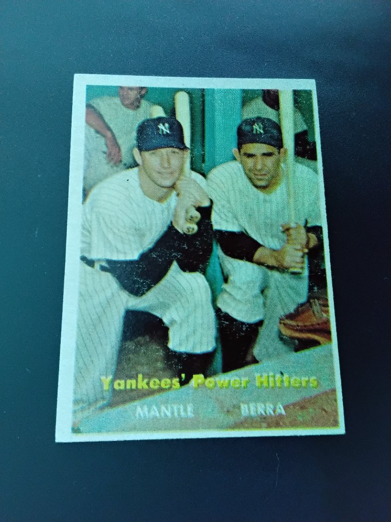 delspacefranco's tweet photo. The final card in the #1957Topps set...
#Cardbacks inform that Mickey and Yogi each "poled three homers in the 56 series" https://t.co/0df8Mx11kV
