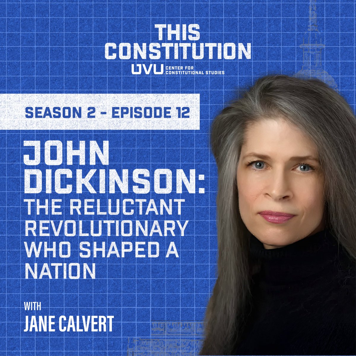 CCSUVU's tweet image. Not every one of the #Founders was all-in when it came the Revolution. In Episode 12 of 𝙏𝙝𝙞𝙨 𝘾𝙤𝙣𝙨𝙩𝙞𝙩𝙪𝙩𝙞𝙤𝙣’s Season 2, (available today, July 4), host @ProfBrogdon and 𝗝𝗮𝗻𝗲 𝗖𝗮𝗹𝘃𝗲𝗿𝘁, @The_JDProject, discuss the legacy of John Dickinson, one of America’s…